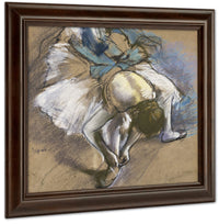 Dancer Putting On Her Shoes By Edgar Degas Fine Art Print