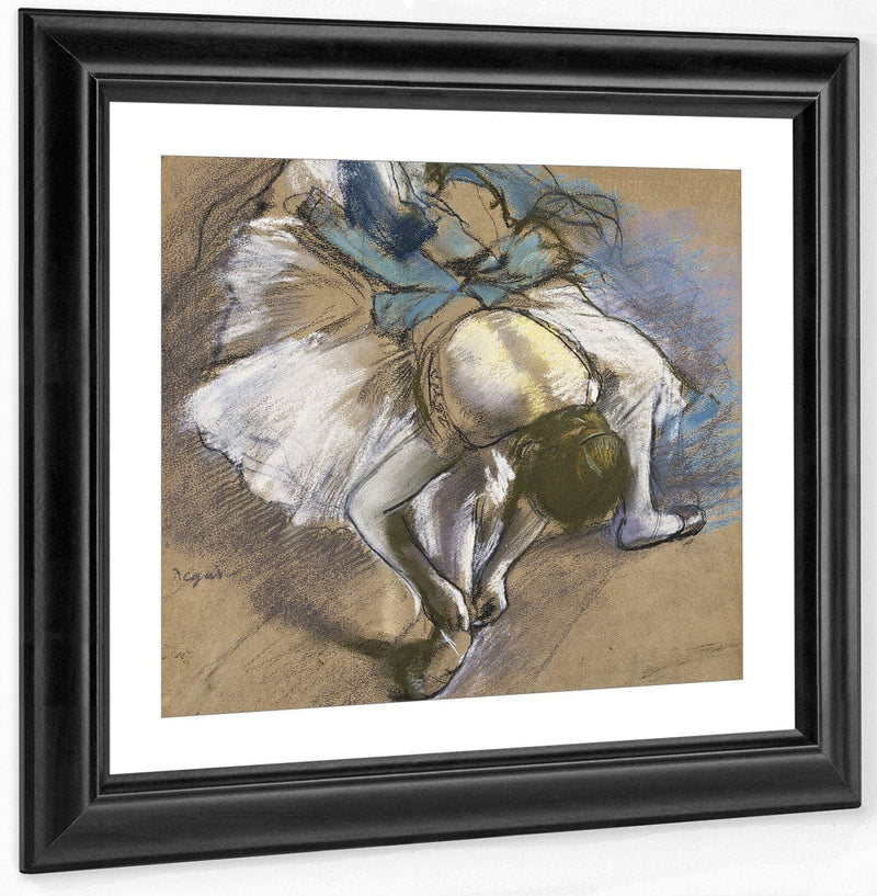 Dancer Putting On Her Shoes By Edgar Degas Fine Art Print