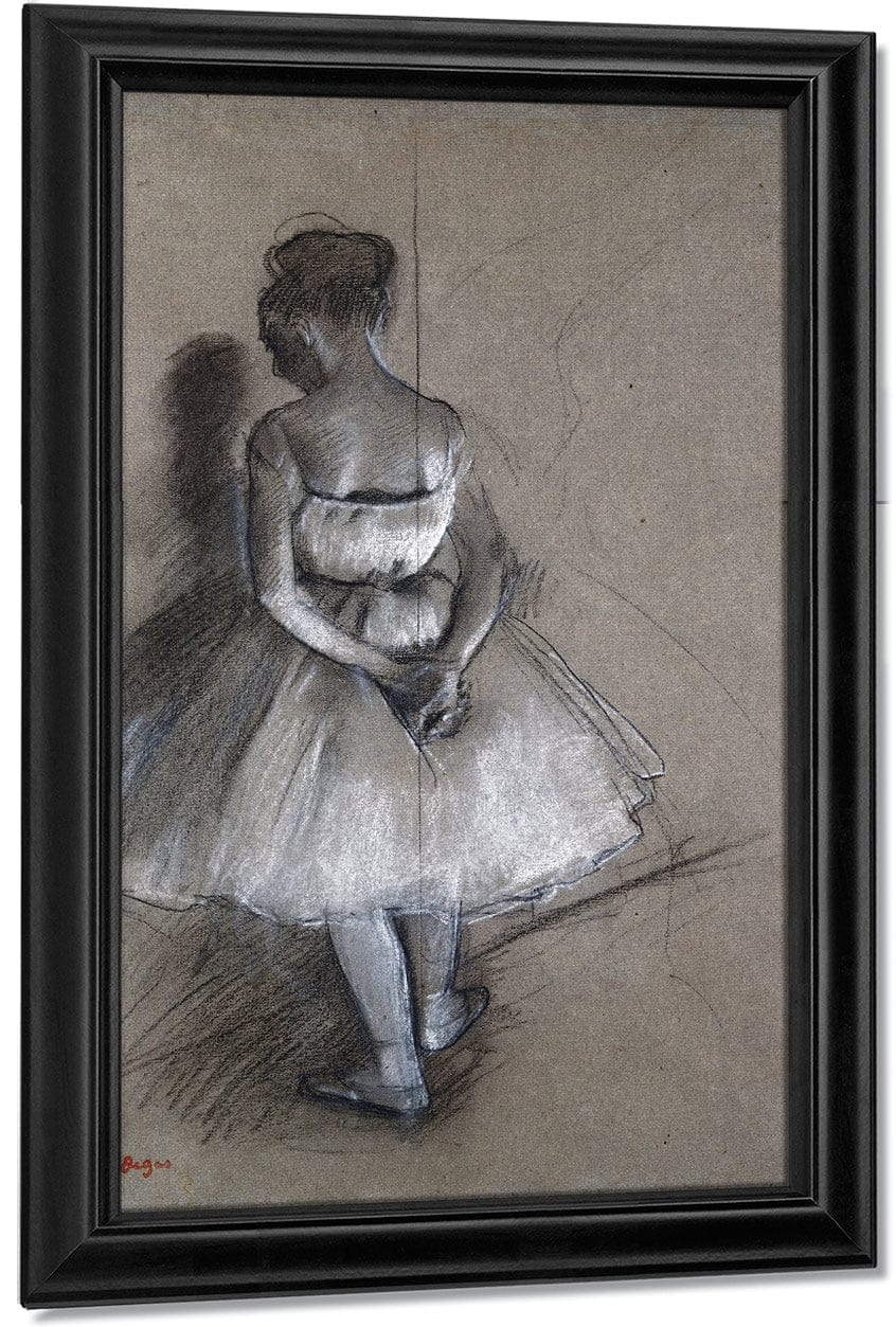Dancer Standing, Her Hands Crossed Behind Her Back By Edgar Degas Fine Art Print