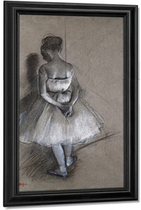 Dancer Standing, Her Hands Crossed Behind Her Back By Edgar Degas Fine Art Print