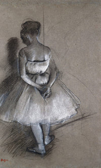 Dancer Standing, Her Hands Crossed Behind Her Back By Edgar Degas Fine Art Print
