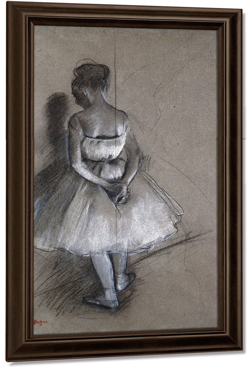 Dancer Standing, Her Hands Crossed Behind Her Back By Edgar Degas Fine Art Print