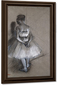 Dancer Standing, Her Hands Crossed Behind Her Back By Edgar Degas Fine Art Print