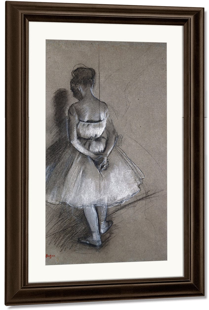 Dancer Standing, Her Hands Crossed Behind Her Back By Edgar Degas Fine Art Print