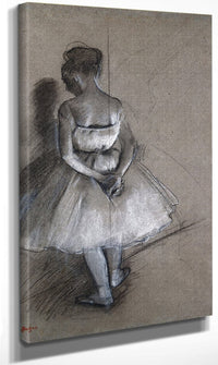 Dancer Standing, Her Hands Crossed Behind Her Back By Edgar Degas Fine Art Print