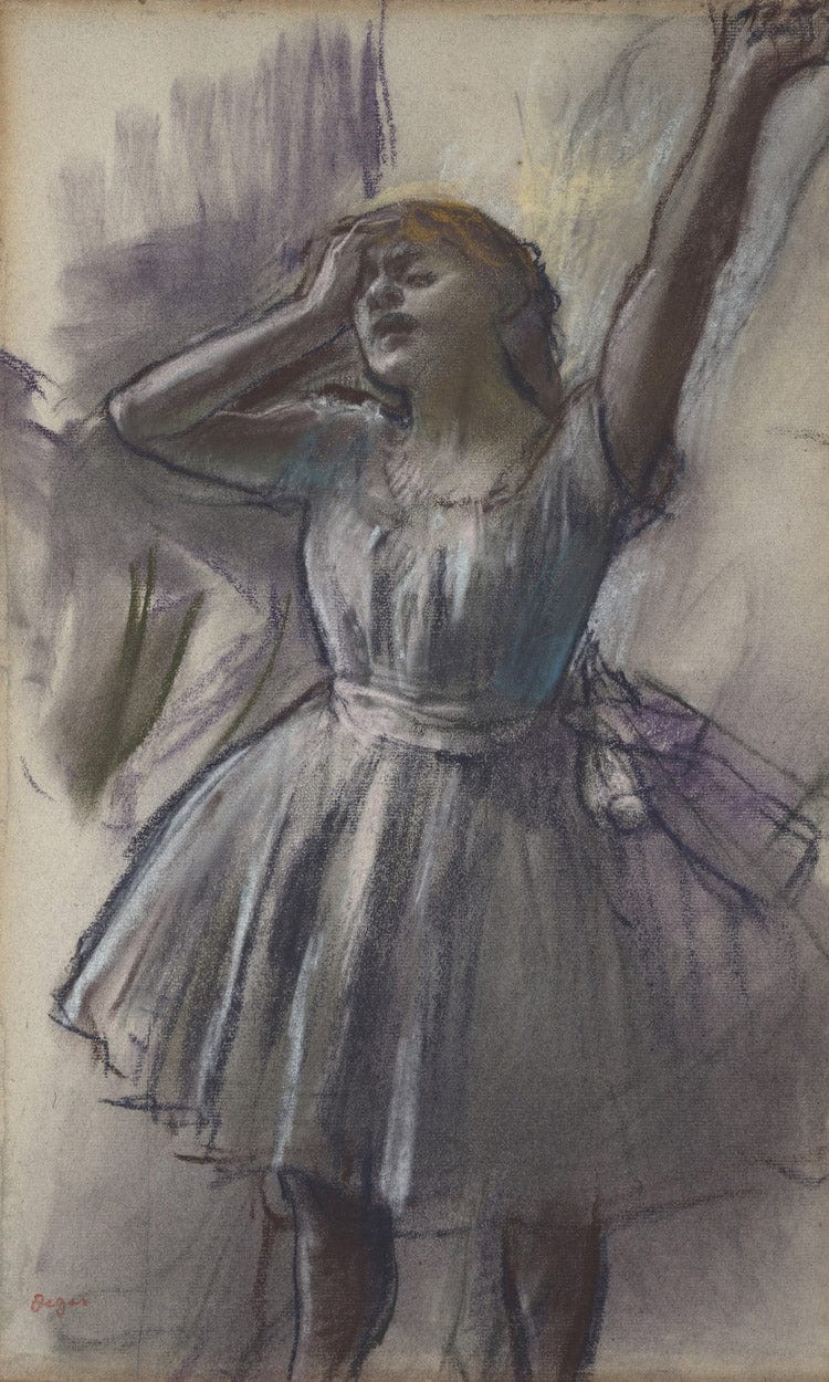 Dancer Stretching By Edgar Degas Fine Art Print