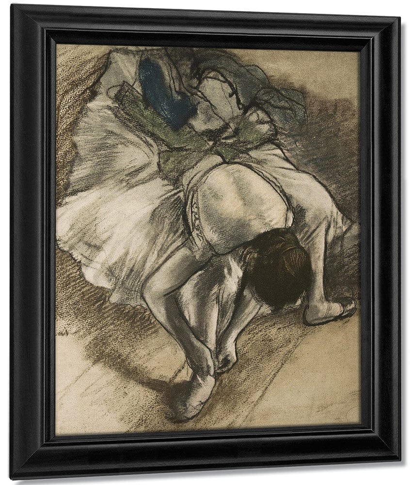 Dancer Tying Her Shoe By Edgar Degas Fine Art Print