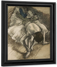 Dancer Tying Her Shoe By Edgar Degas Fine Art Print