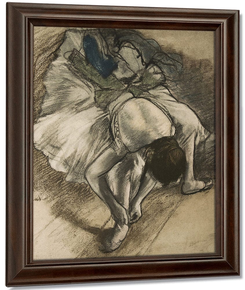 Dancer Tying Her Shoe By Edgar Degas Fine Art Print