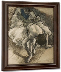 Dancer Tying Her Shoe By Edgar Degas Fine Art Print