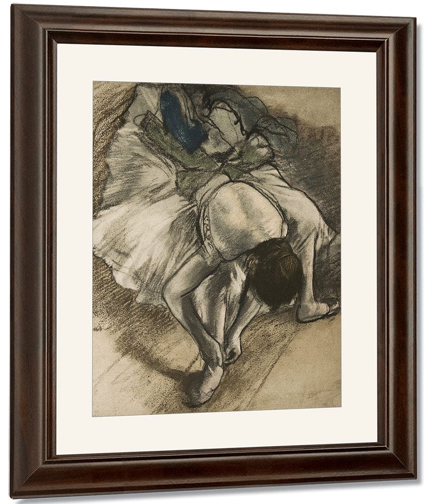 Dancer Tying Her Shoe By Edgar Degas Fine Art Print