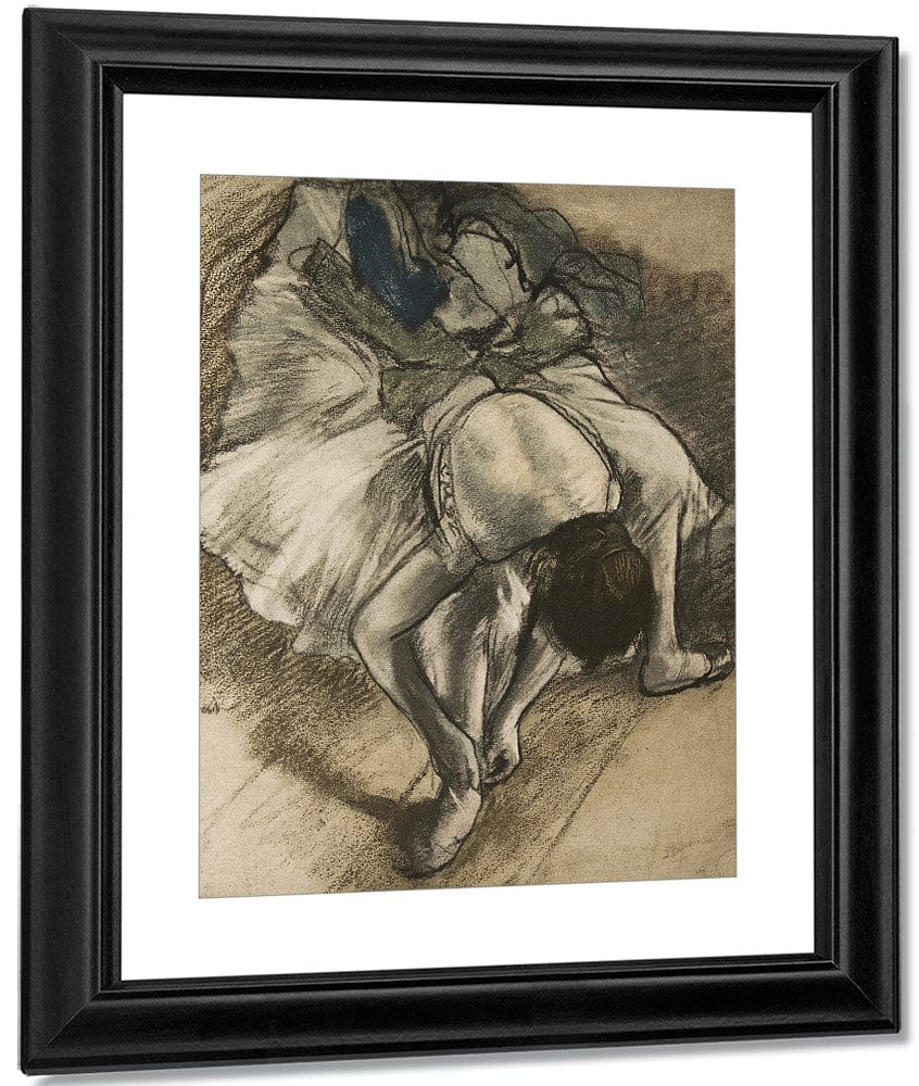 Dancer Tying Her Shoe By Edgar Degas Fine Art Print