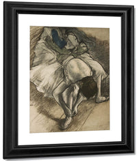 Dancer Tying Her Shoe By Edgar Degas Fine Art Print
