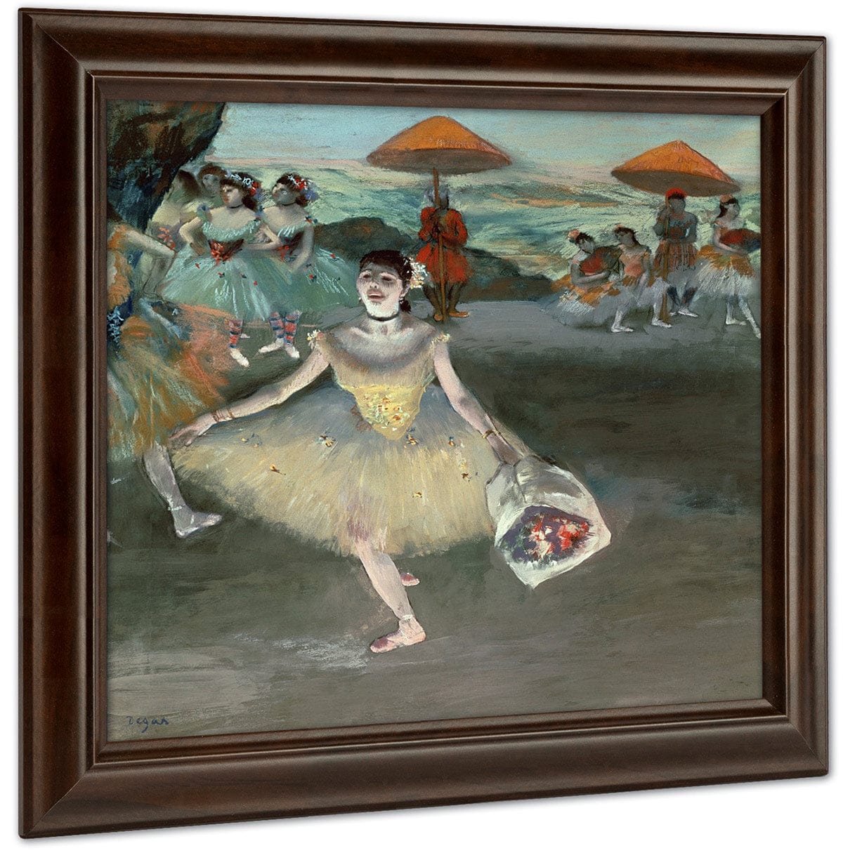 Dancer With Bouquet, Curtseying By Edgar Degas Fine Art Print