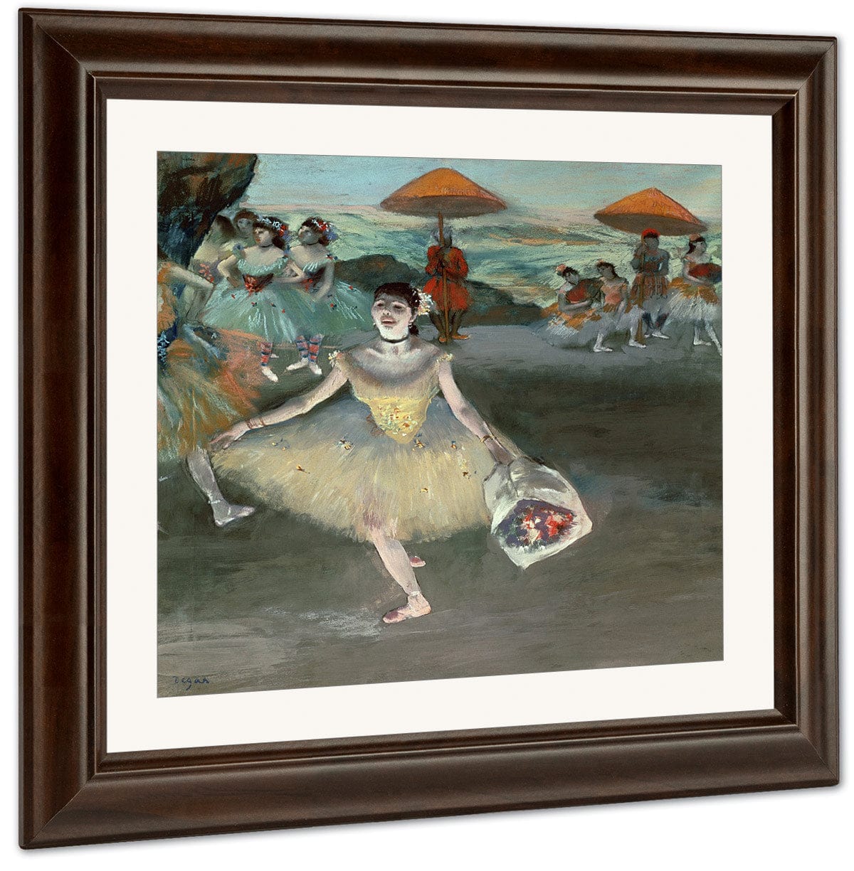 Dancer With Bouquet, Curtseying By Edgar Degas Fine Art Print