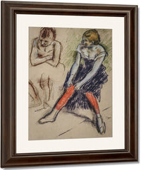 Dancer With Red Stockings By Edgar Degas Fine Art Print