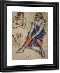 Dancer With Red Stockings By Edgar Degas Fine Art Print
