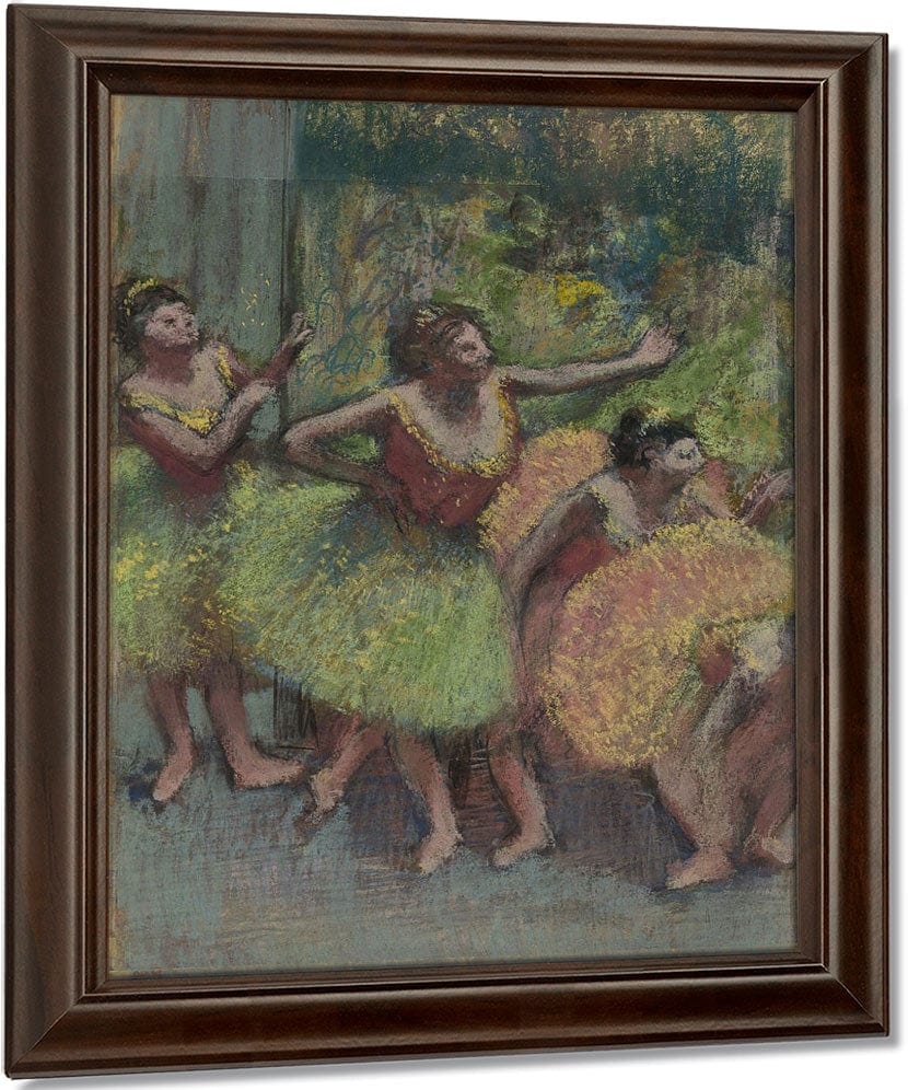 Dancers In Green And Yellow (Danseuses Vertes Et Jaunes) By Edgar Degas Fine Art Print