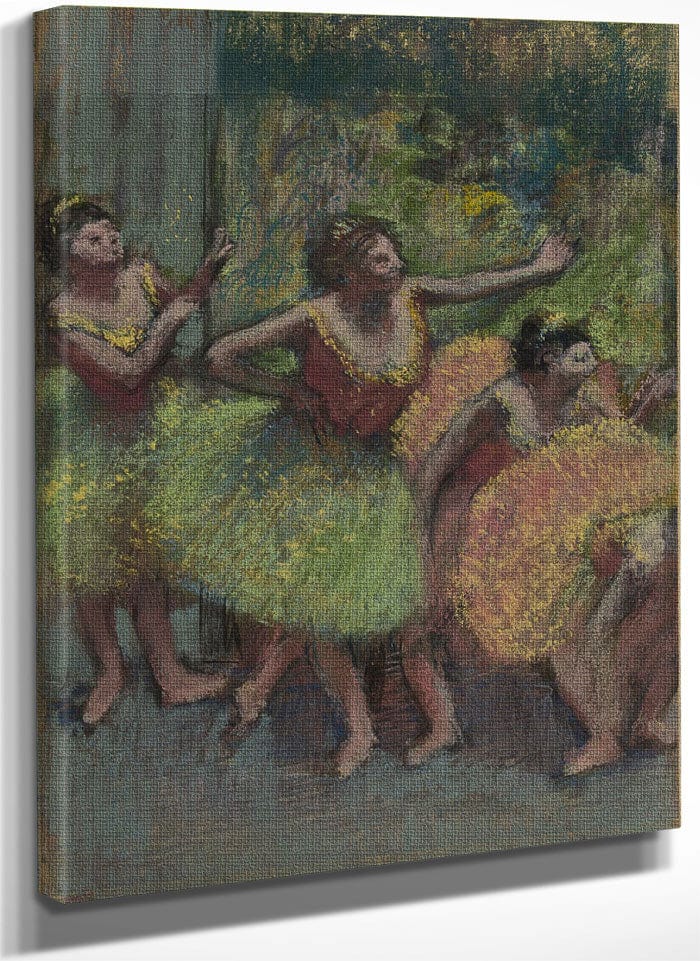 Dancers In Green And Yellow (Danseuses Vertes Et Jaunes) By Edgar Degas Fine Art Print