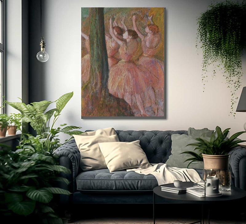Dancers In Rose By Edgar Degas Fine Art Print
