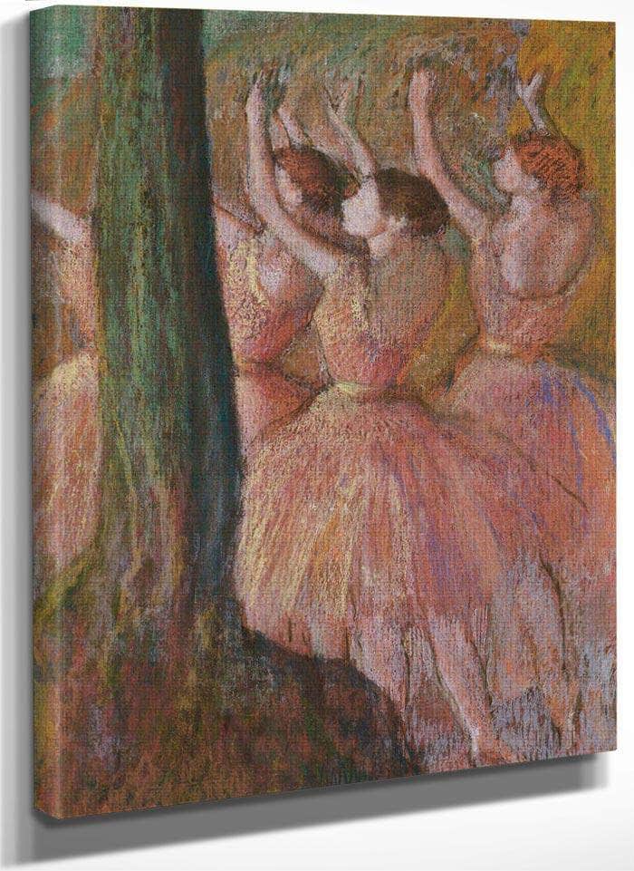 Dancers In Rose By Edgar Degas Fine Art Print