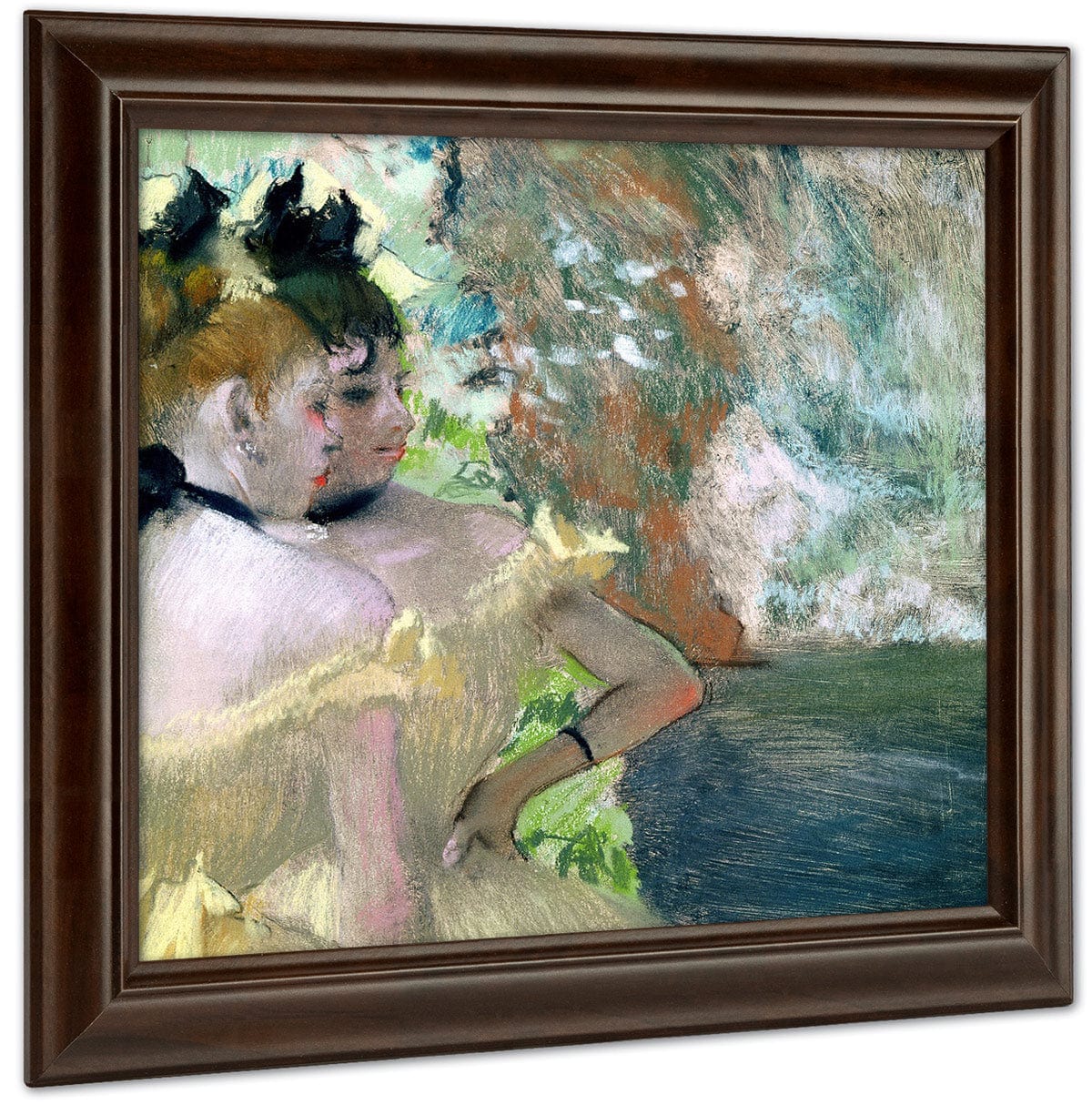 Dancers In The Wings (Pastel On Paper) By Edgar Degas Fine Art Print