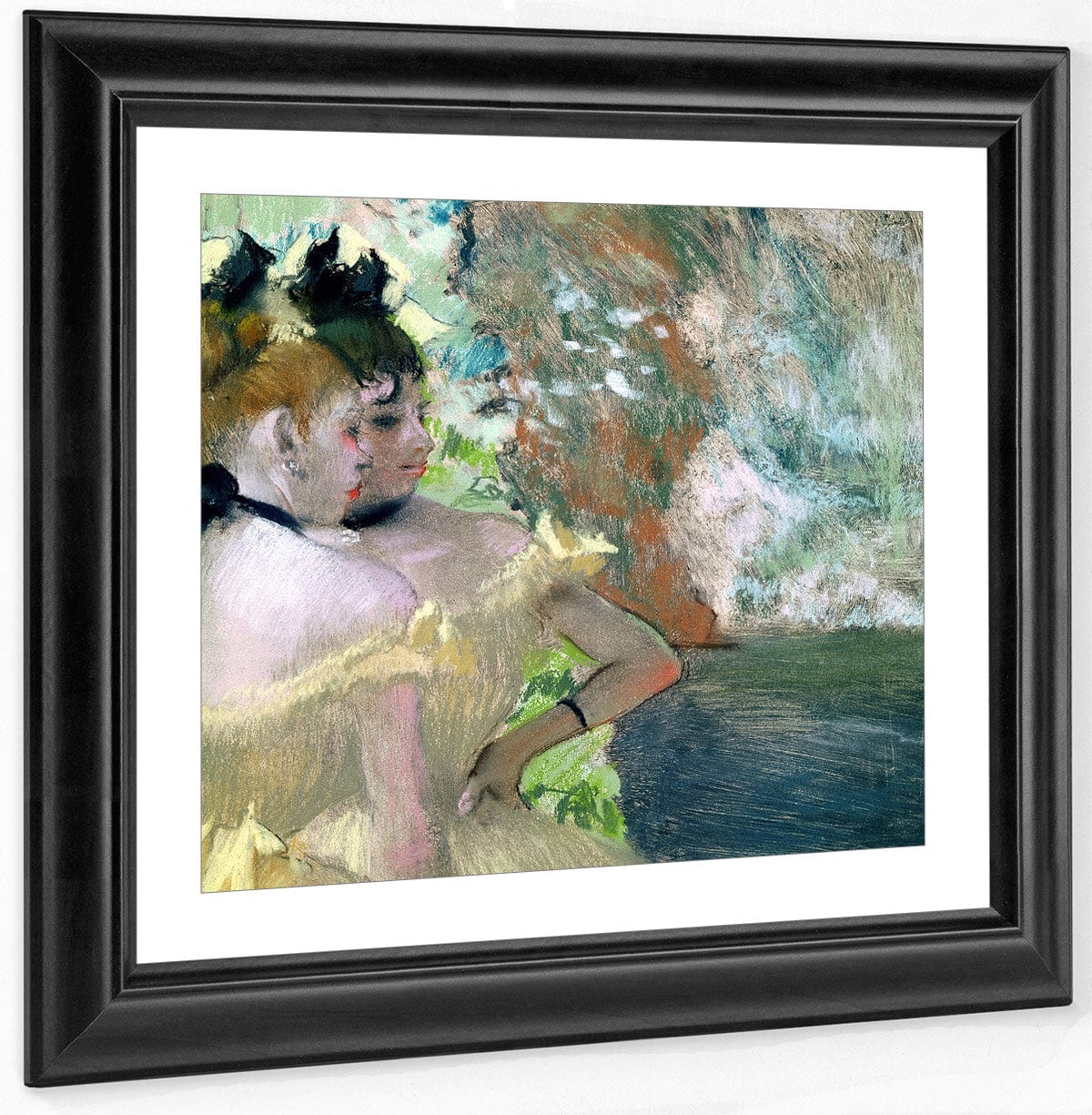 Dancers In The Wings (Pastel On Paper) By Edgar Degas Fine Art Print