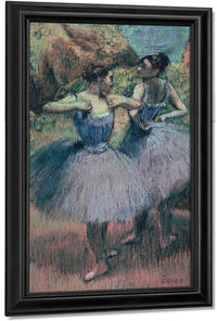 Dancers In Violet By Edgar Degas Fine Art Print