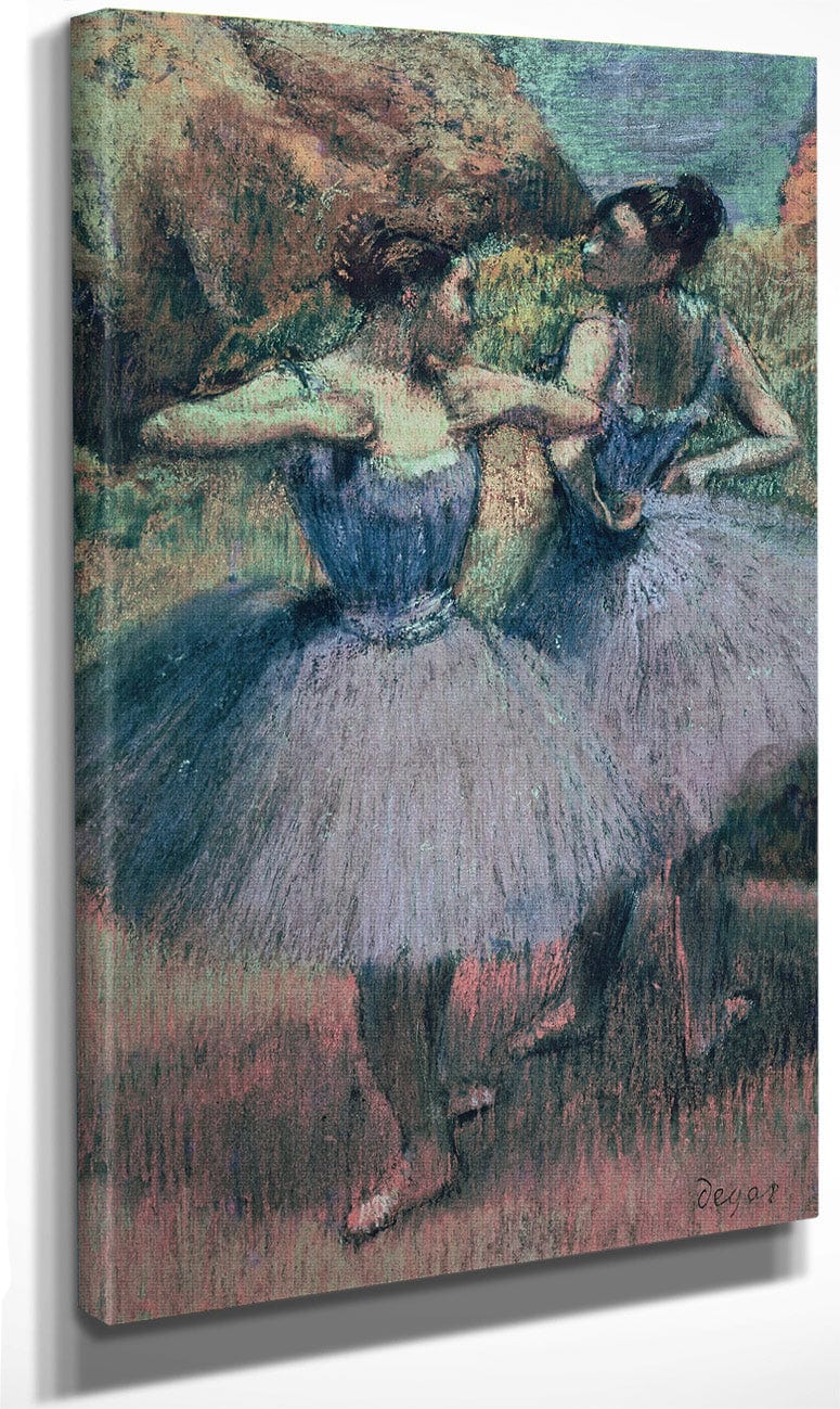 Dancers In Violet By Edgar Degas Fine Art Print