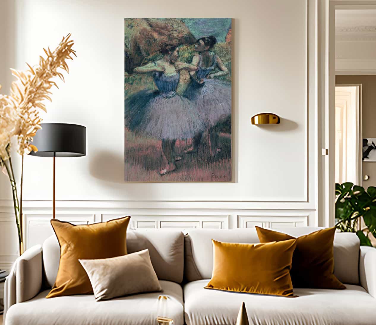 Dancers In Violet By Edgar Degas Fine Art Print