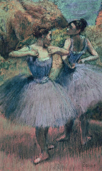 Dancers In Violet By Edgar Degas Fine Art Print