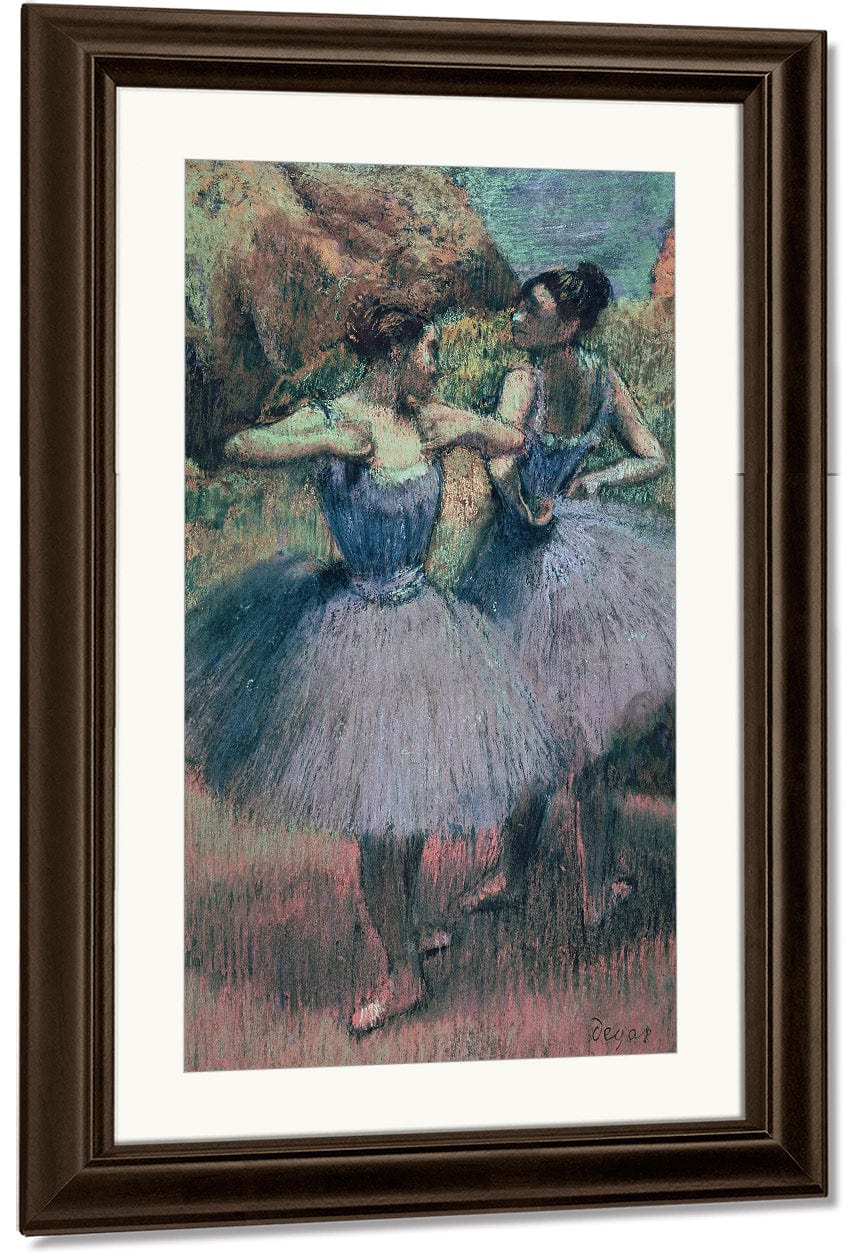 Dancers In Violet By Edgar Degas Fine Art Print