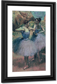 Dancers In Violet By Edgar Degas Fine Art Print