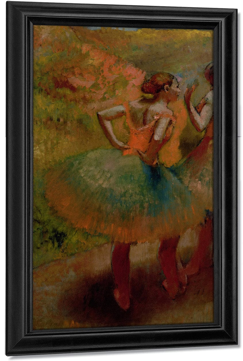 Dancers Wearing Green Skirts By Edgar Degas Fine Art Print