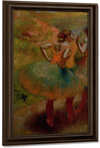 Dancers Wearing Green Skirts By Edgar Degas Fine Art Print