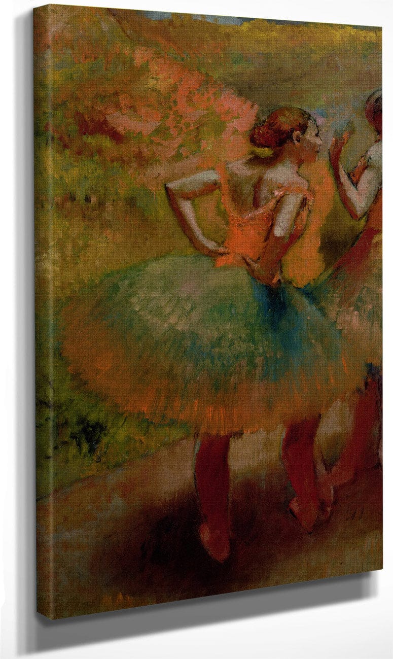 Dancers Wearing Green Skirts By Edgar Degas Fine Art Print