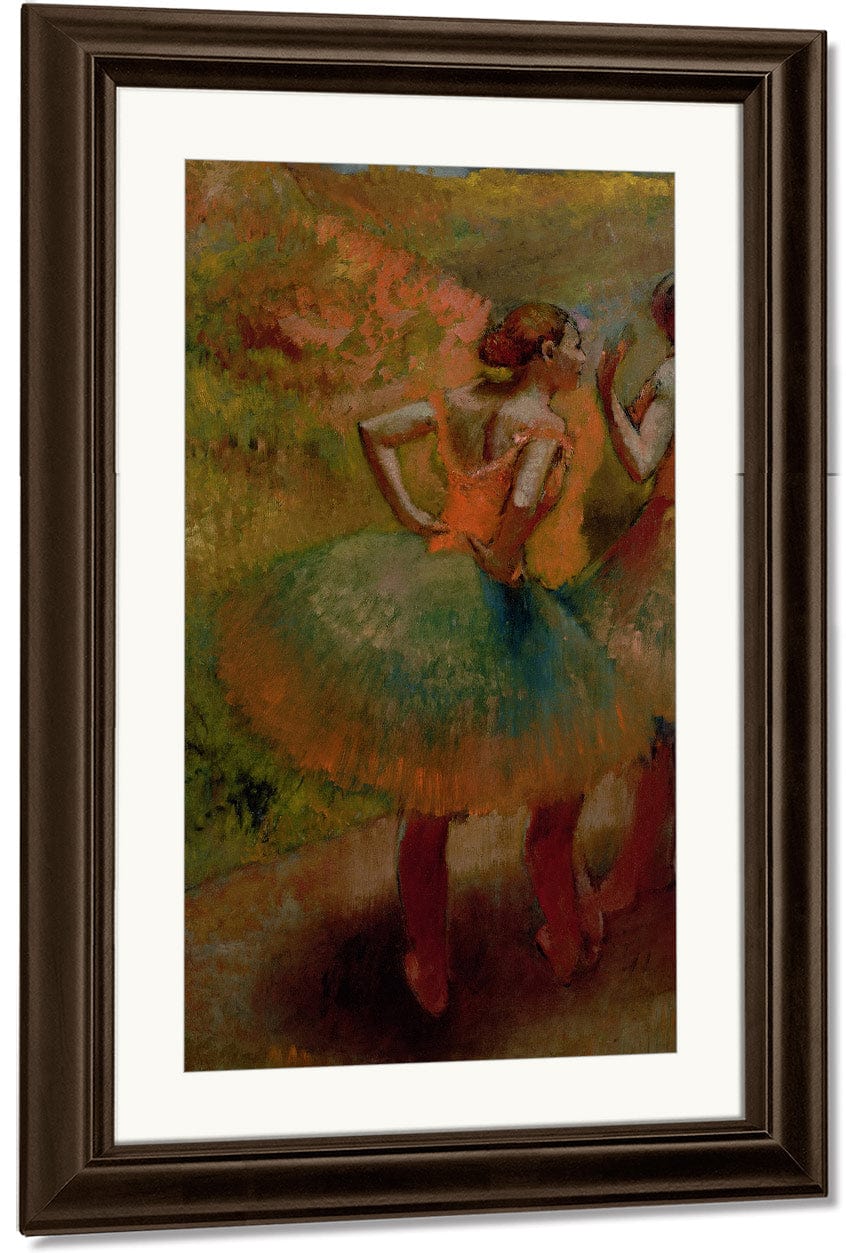 Dancers Wearing Green Skirts By Edgar Degas Fine Art Print