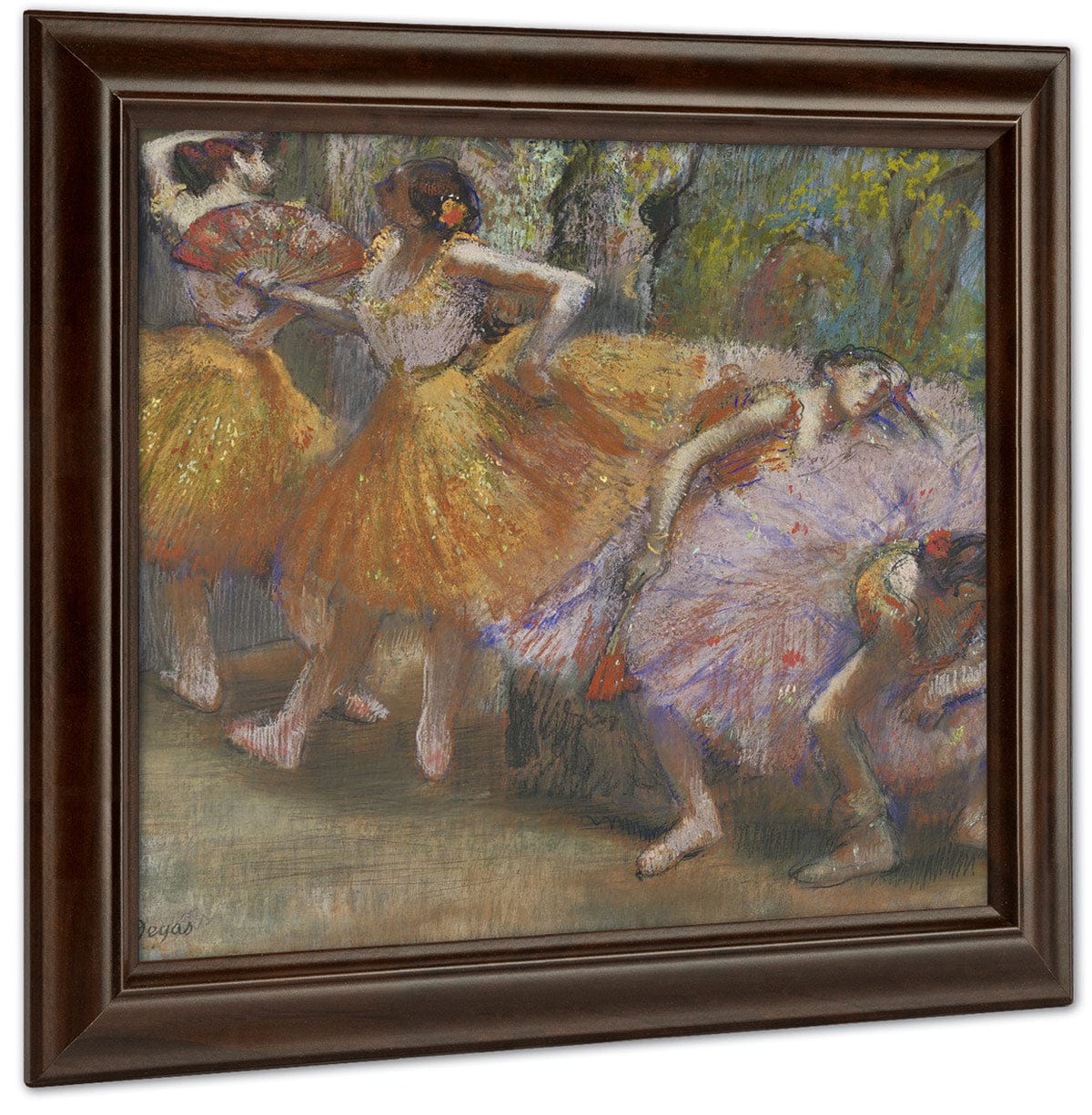 Dancers With Fans By Edgar Degas Fine Art Print