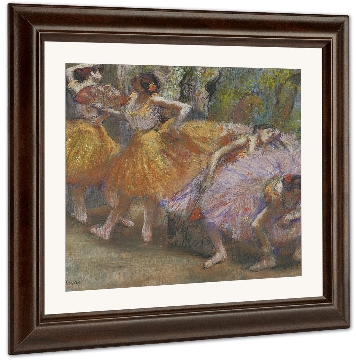 Dancers With Fans By Edgar Degas Fine Art Print