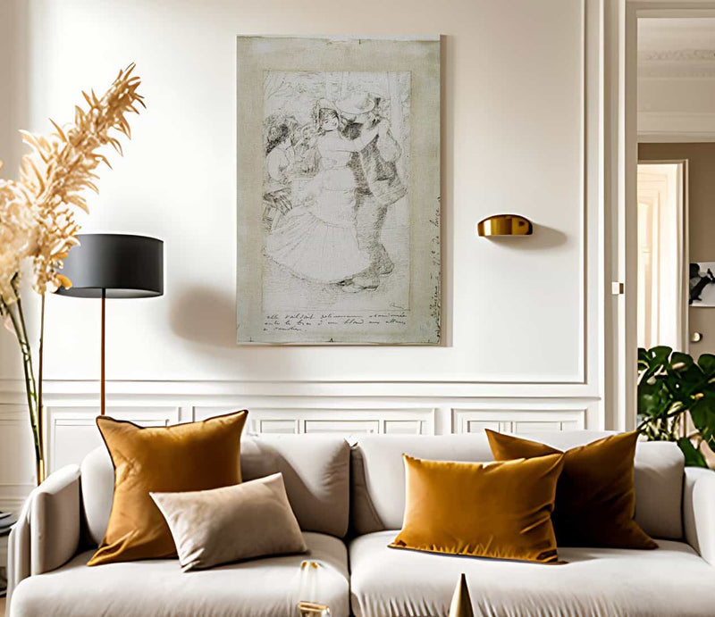 Dancing Couple By Pierre August Renoir Fine Art Print