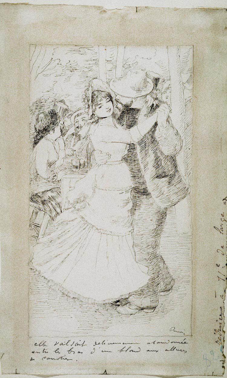 Dancing Couple By Pierre August Renoir Fine Art Print