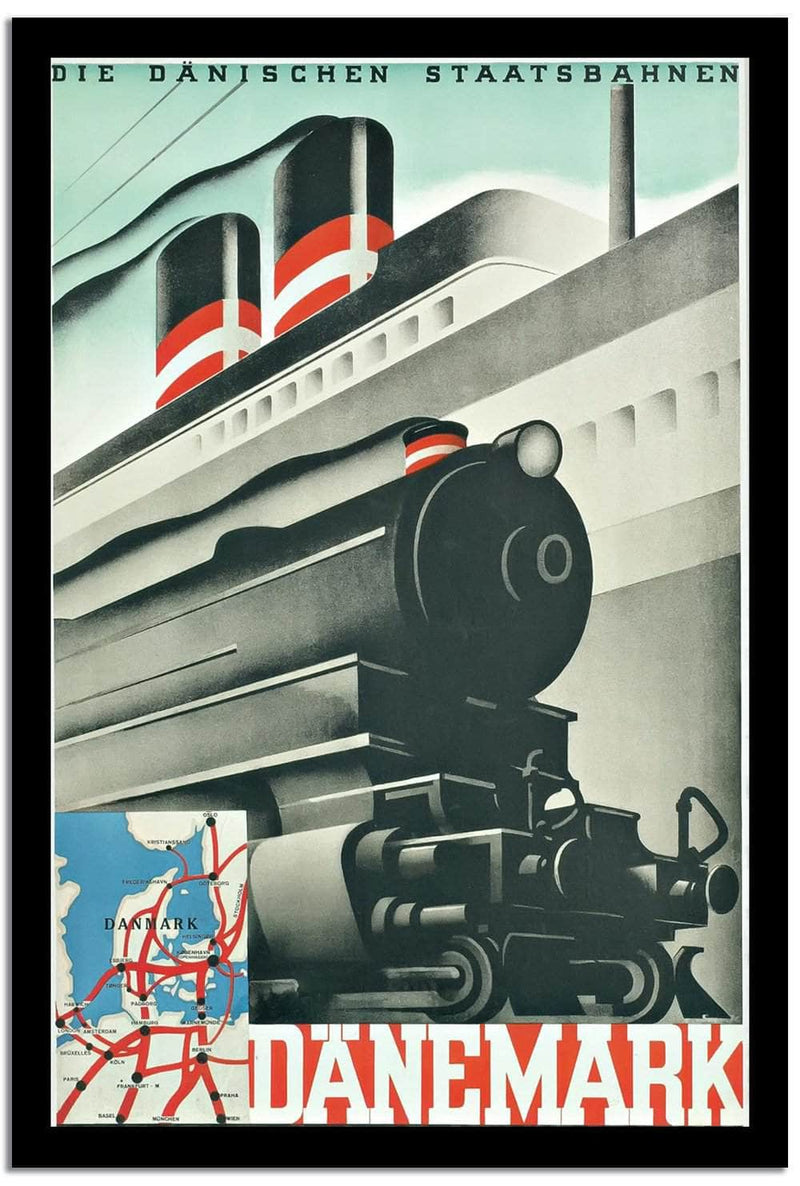 Danemare  Vintage Poster Fine Art Print
