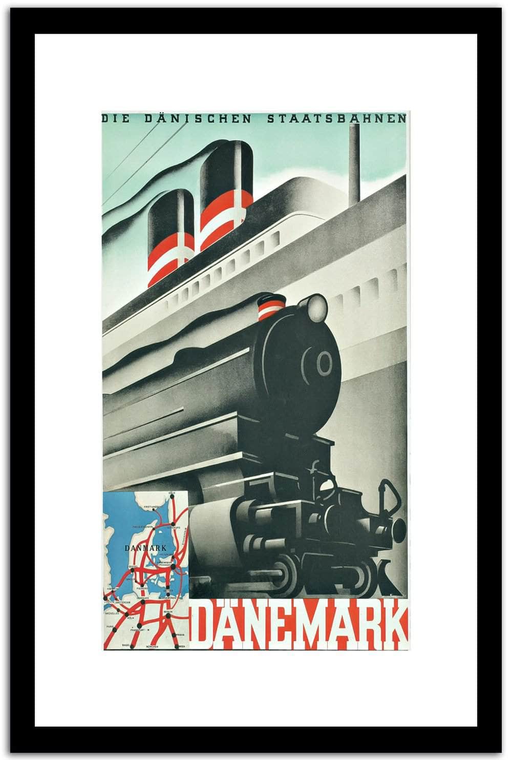 Danemare  Vintage Poster Fine Art Print