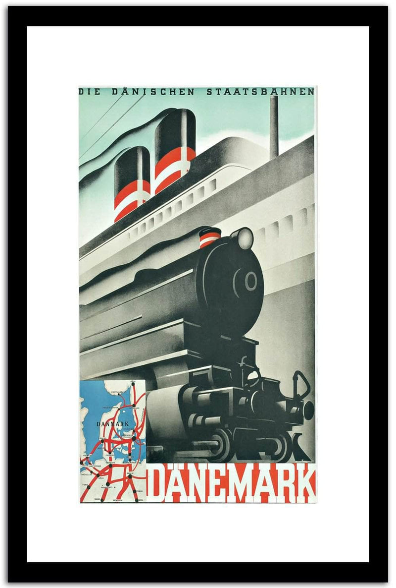 Danemare  Vintage Poster Fine Art Print