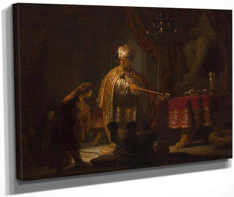 Danieland Cyrus Before The Idol Bel By Rembrandt Fine Art Print