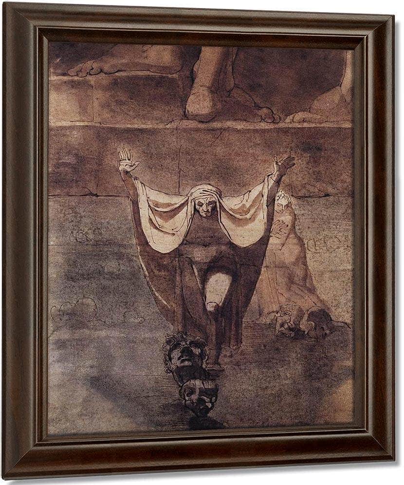 Dante And Virgil On The Ice Of Kocythos By Henry Fuseli Fine Art Print