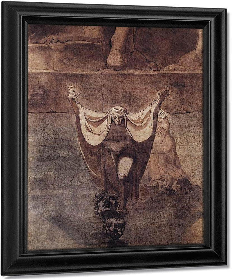 Dante And Virgil On The Ice Of Kocythos By Henry Fuseli Fine Art Print