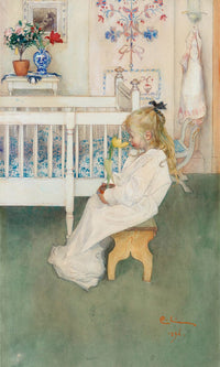 Daughter Of Larsson By Carl Larsson Fine Art Print
