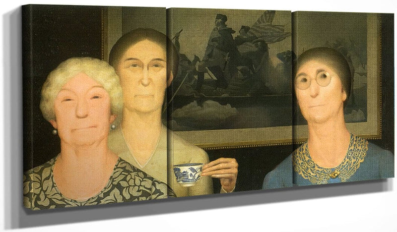Daughters Of The Revolution By Grant Wood Fine Art Print