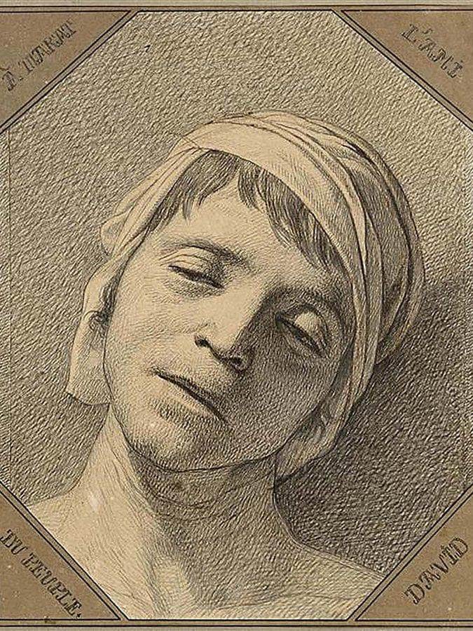 David Marat By Jacques Louis David Fine Art Print